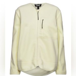 Rains Mid Layer Fleece‎ Jacket Full Zip Yellow sz Small Oversized Unisex NWT
